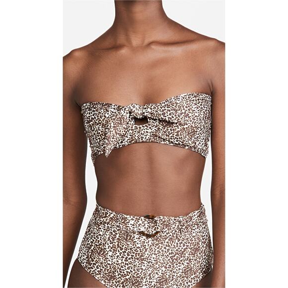 Faithfull Tropez Bikini Top Charlie Leopard - M - Picture 1 of 5